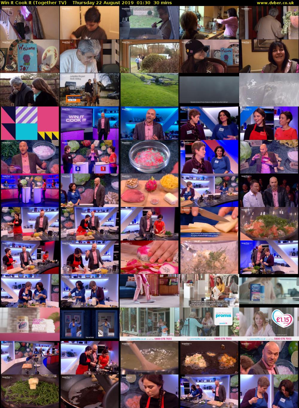 Win It Cook It (Together TV) Thursday 22 August 2019 01:30 - 02:00