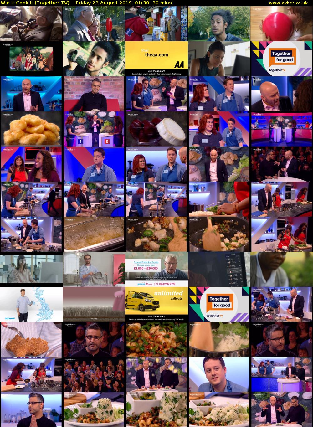 Win It Cook It (Together TV) Friday 23 August 2019 01:30 - 02:00