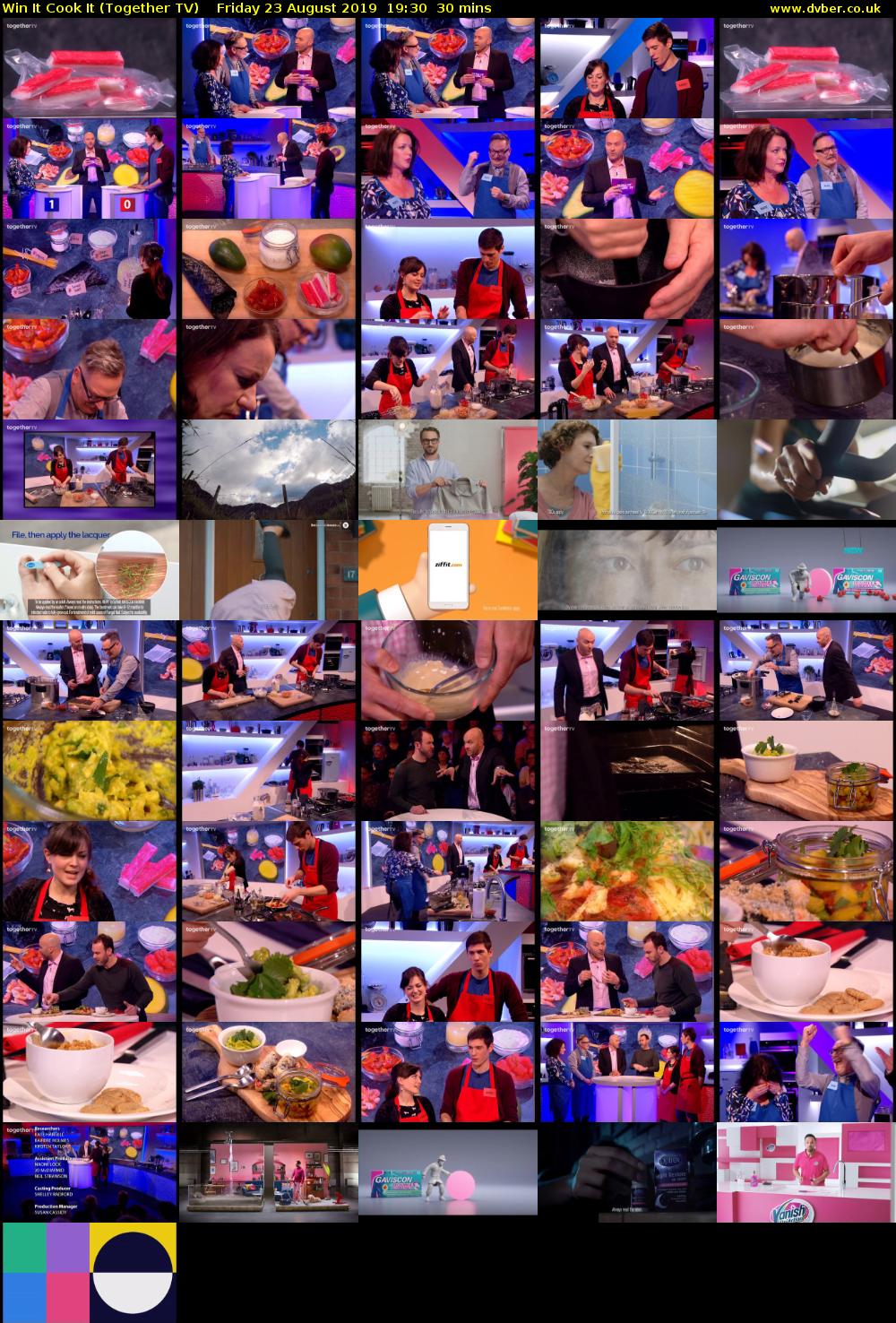 Win It Cook It (Together TV) Friday 23 August 2019 19:30 - 20:00