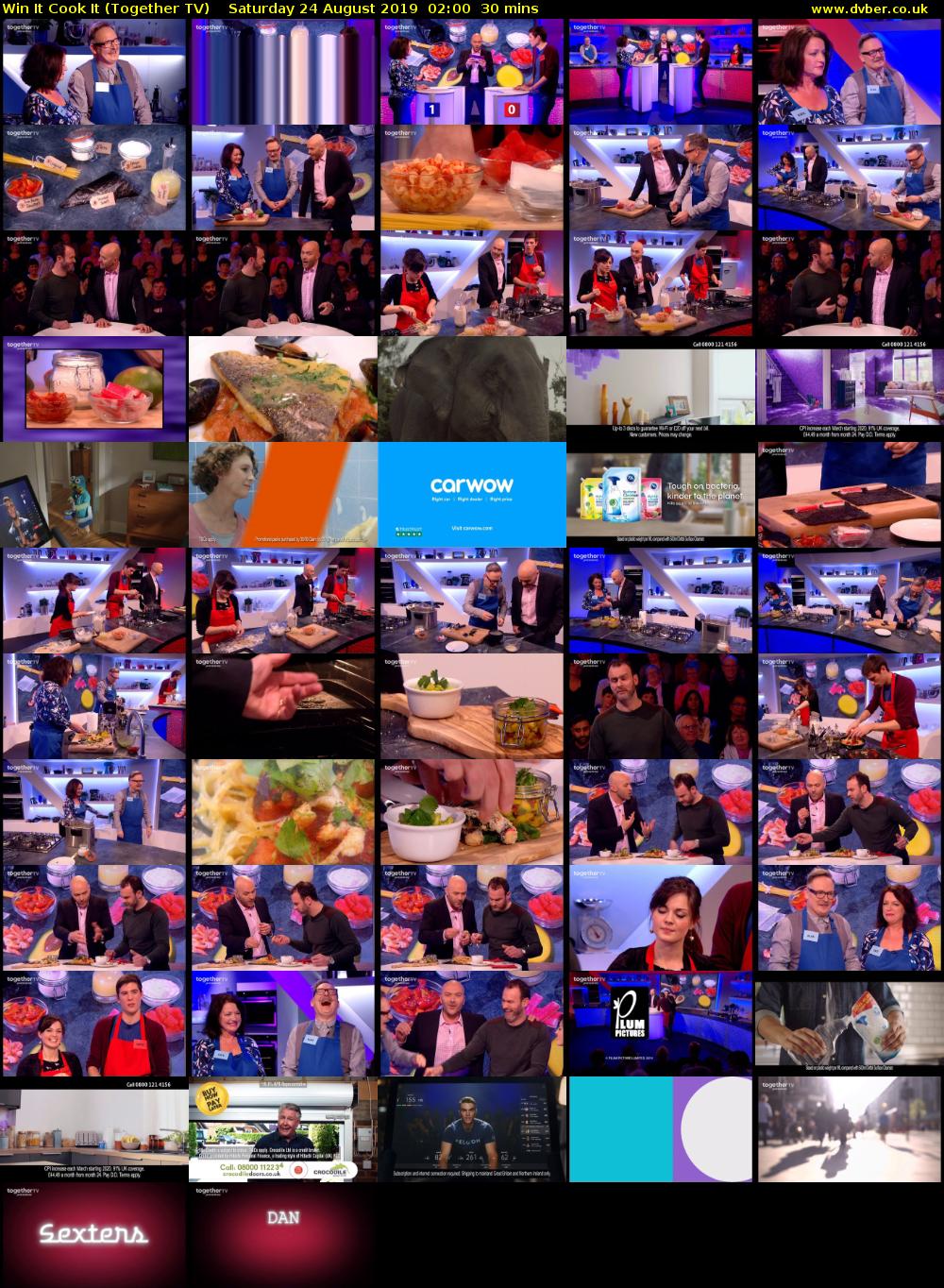 Win It Cook It (Together TV) Saturday 24 August 2019 02:00 - 02:30