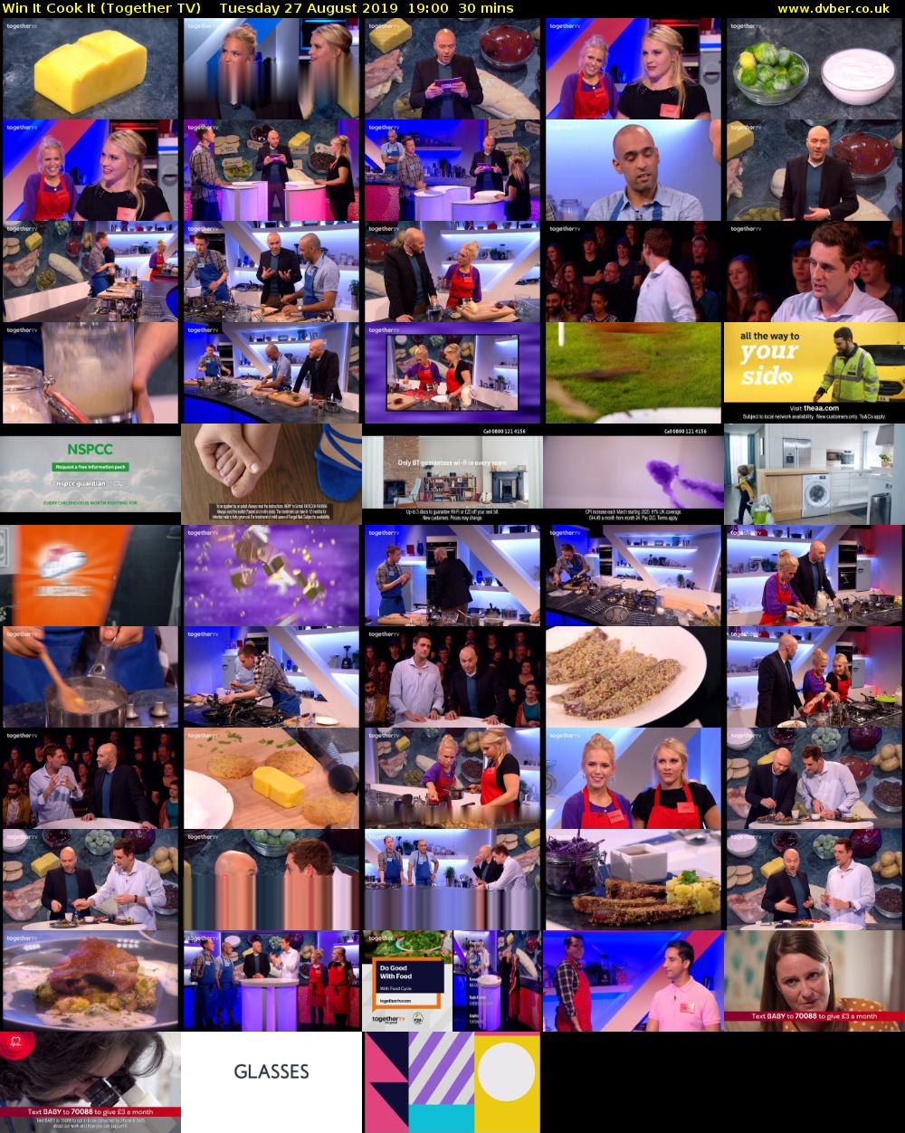 Win It Cook It (Together TV) Tuesday 27 August 2019 19:00 - 19:30