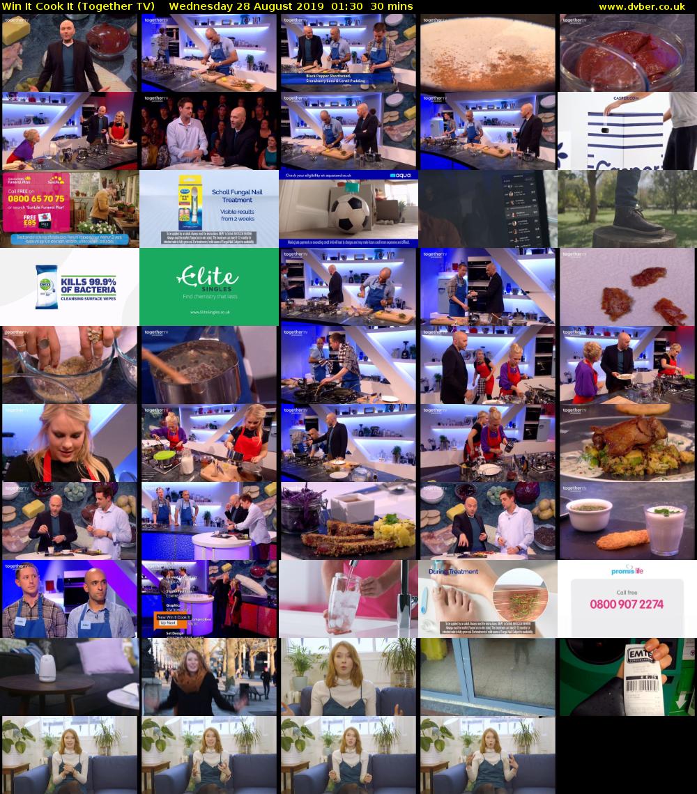 Win It Cook It (Together TV) Wednesday 28 August 2019 01:30 - 02:00
