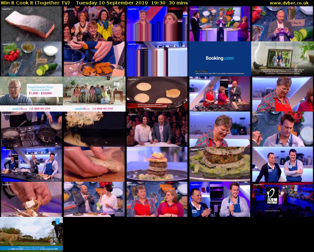 Win It Cook It (Together TV) Tuesday 10 September 2019 19:30 - 20:00