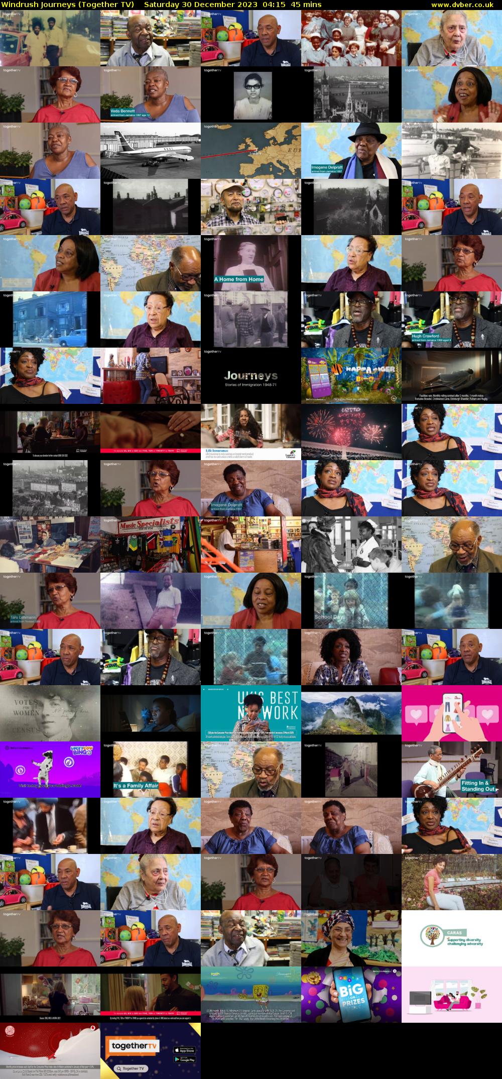 Windrush Journeys (Together TV) Saturday 30 December 2023 04:15 - 05:00