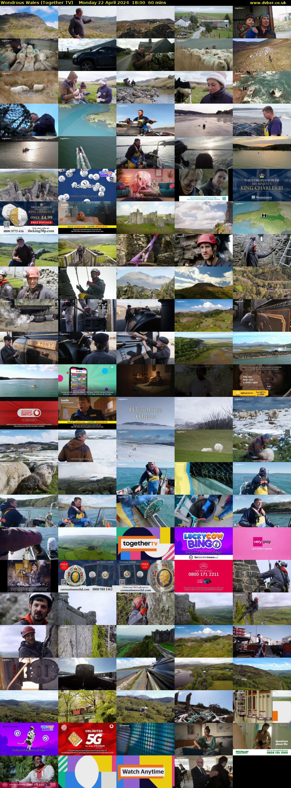 Wondrous Wales (Together TV) Monday 22 April 2024 18:00 - 19:00