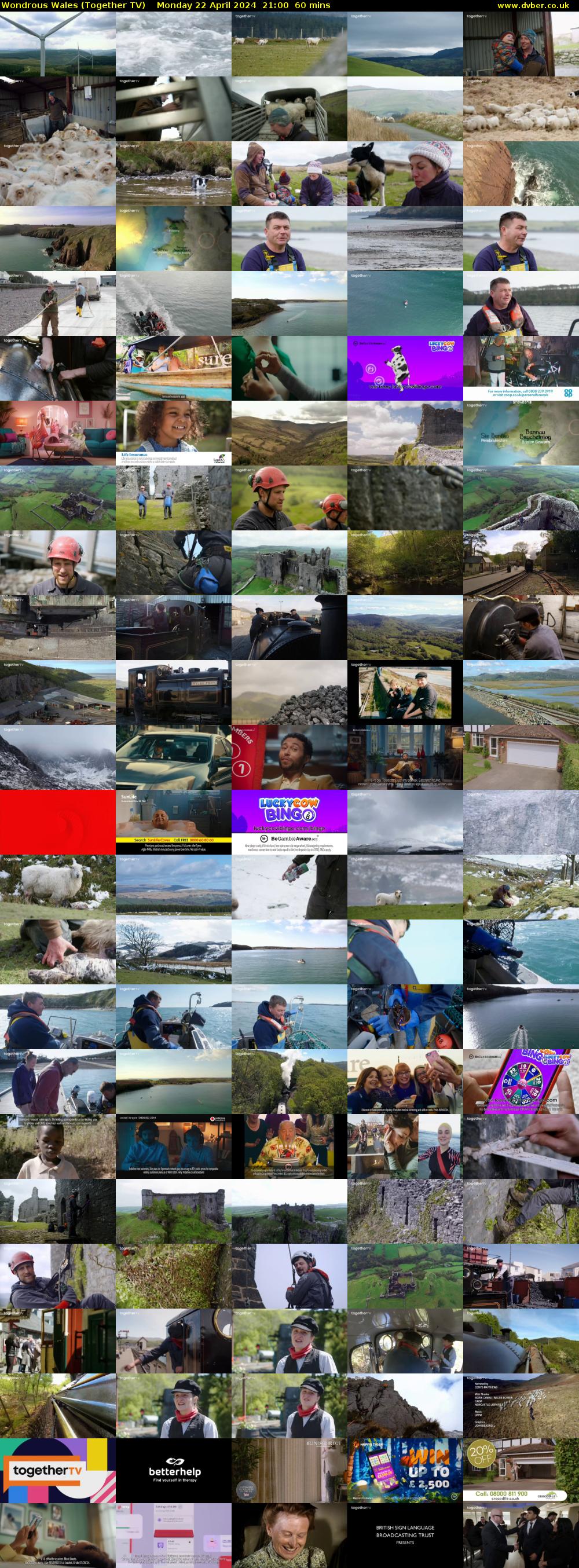 Wondrous Wales (Together TV) Monday 22 April 2024 21:00 - 22:00