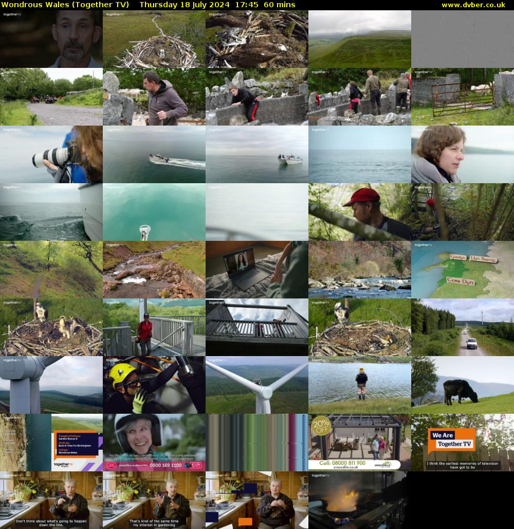 Wondrous Wales (Together TV) Thursday 18 July 2024 17:45 - 18:45