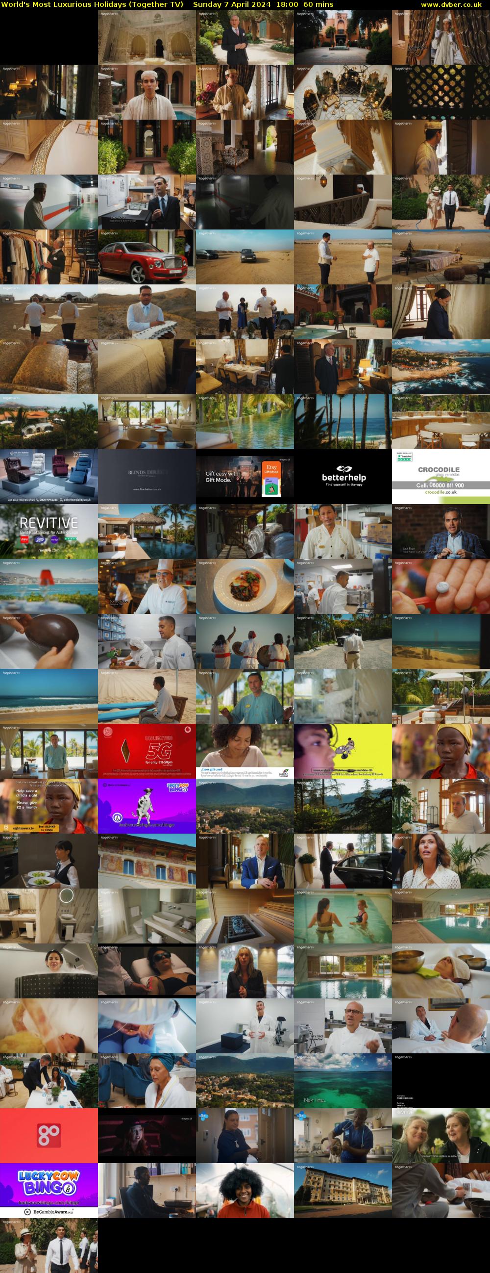 World's Most Luxurious Holidays (Together TV) Sunday 7 April 2024 18:00 - 19:00