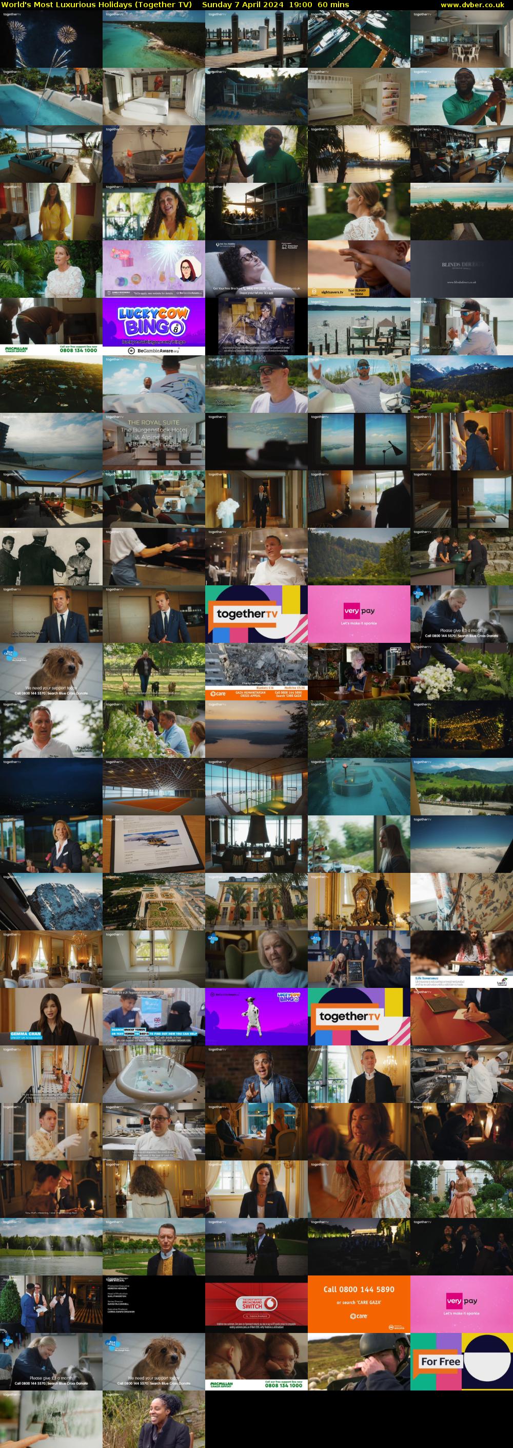 World's Most Luxurious Holidays (Together TV) Sunday 7 April 2024 19:00 - 20:00