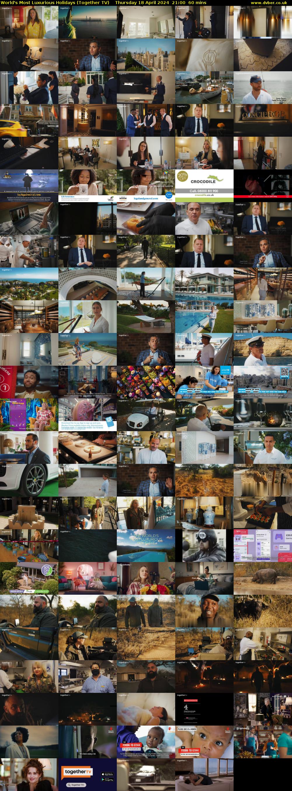 World's Most Luxurious Holidays (Together TV) Thursday 18 April 2024 21:00 - 22:00