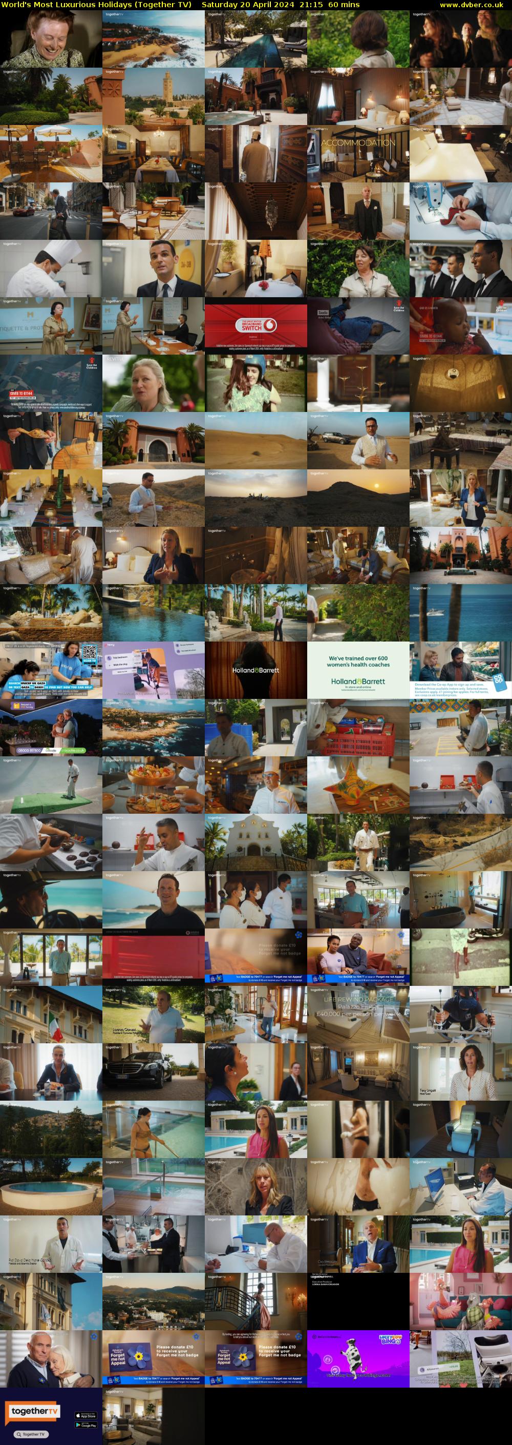World's Most Luxurious Holidays (Together TV) Saturday 20 April 2024 21:15 - 22:15