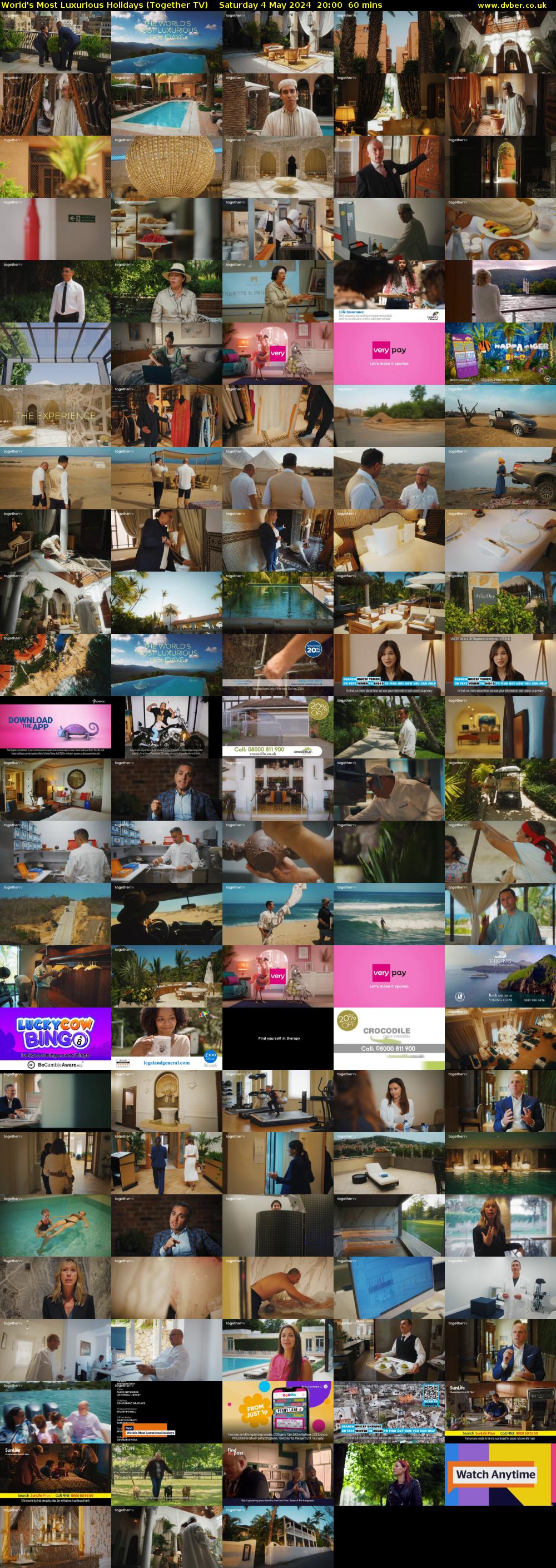World's Most Luxurious Holidays (Together TV) Saturday 4 May 2024 20:00 - 21:00