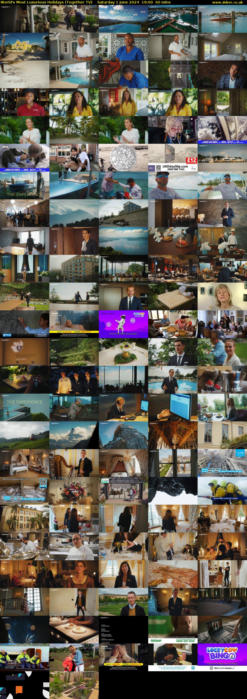 World's Most Luxurious Holidays (Together TV) Saturday 1 June 2024 19:00 - 20:00