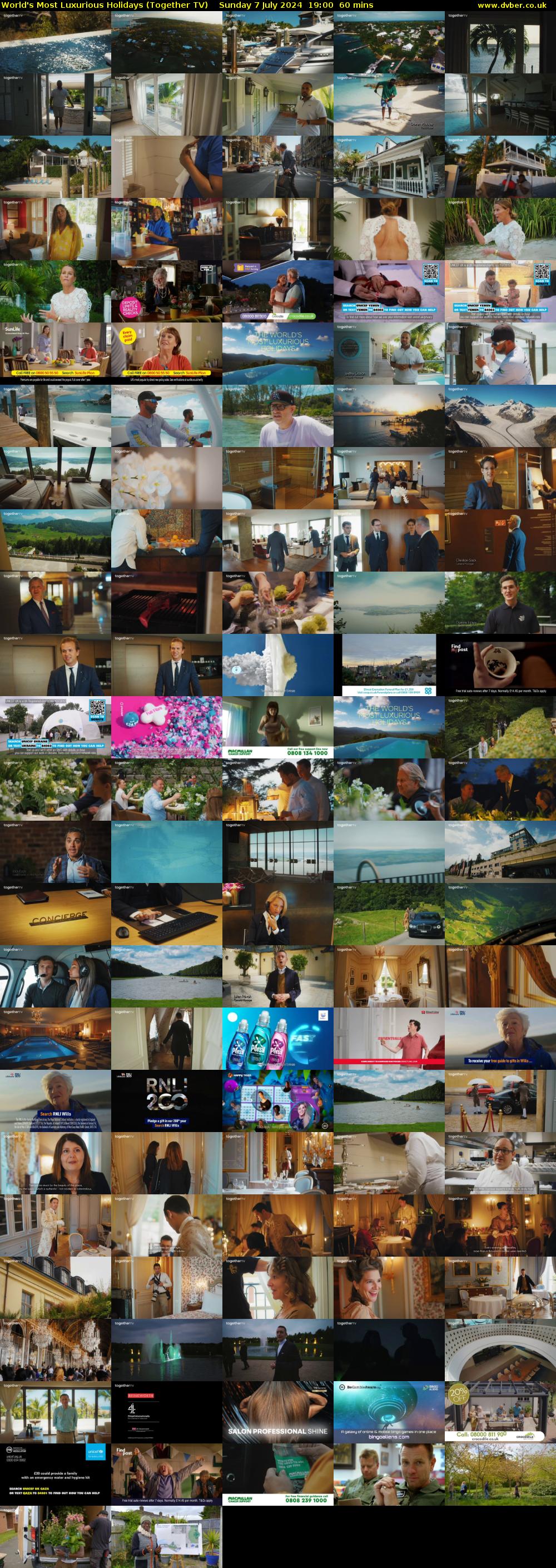 World's Most Luxurious Holidays (Together TV) Sunday 7 July 2024 19:00 - 20:00