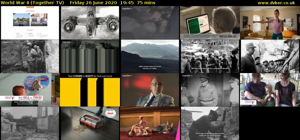 World War II (Together TV) Friday 26 June 2020 19:45 - 21:00