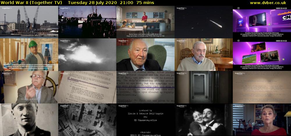 World War II (Together TV) Tuesday 28 July 2020 21:00 - 22:15