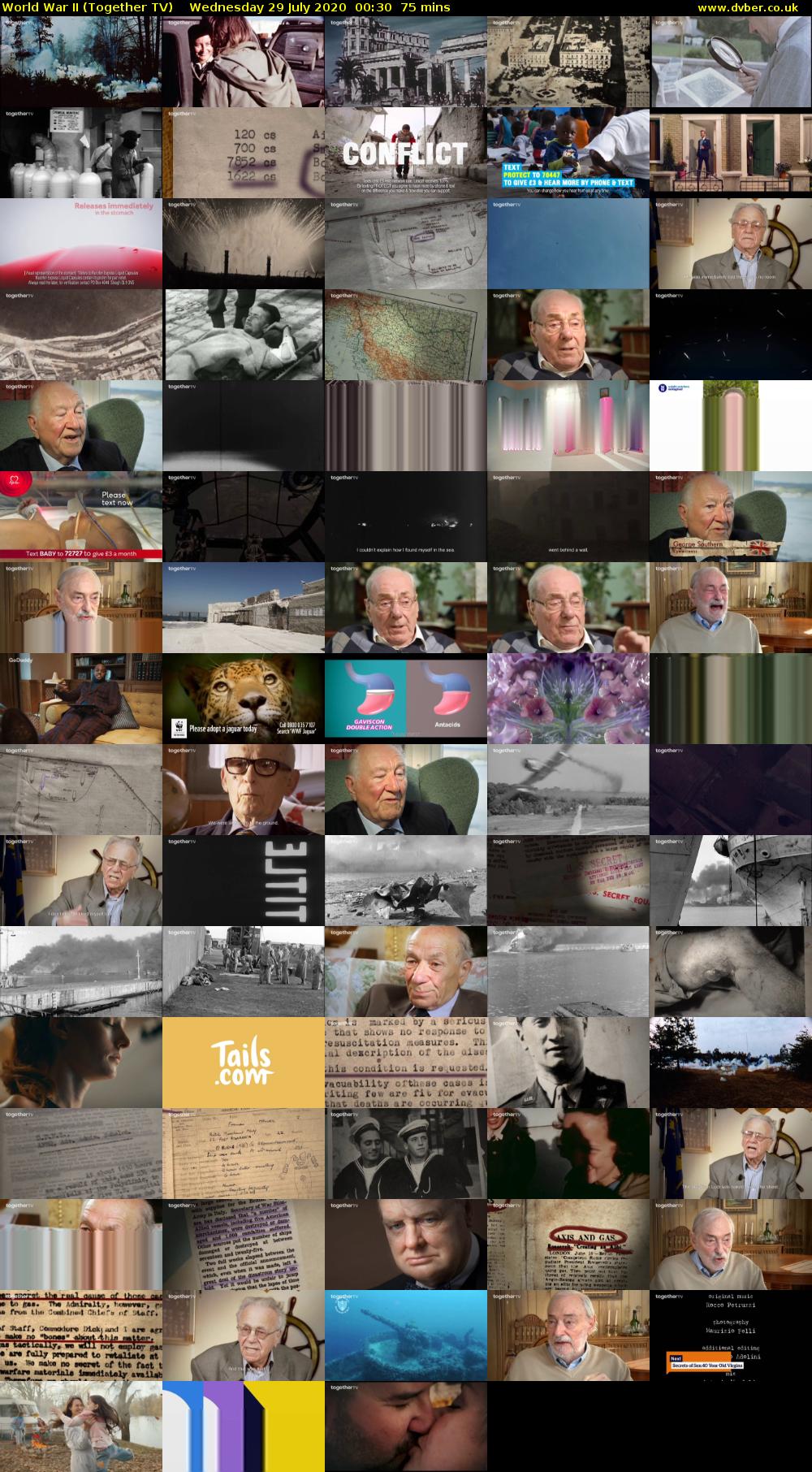 World War II (Together TV) Wednesday 29 July 2020 00:30 - 01:45