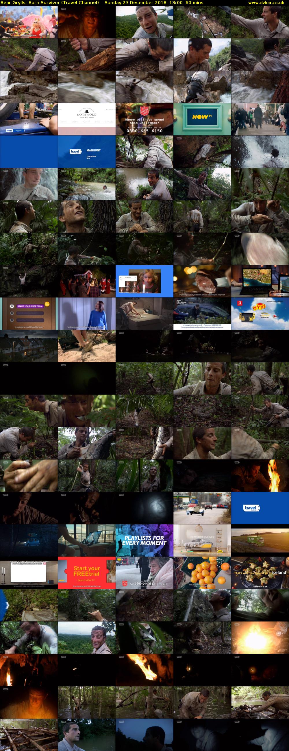 Bear Grylls: Born Survivor (Travel Channel) Sunday 23 December 2018 13:00 - 14:00