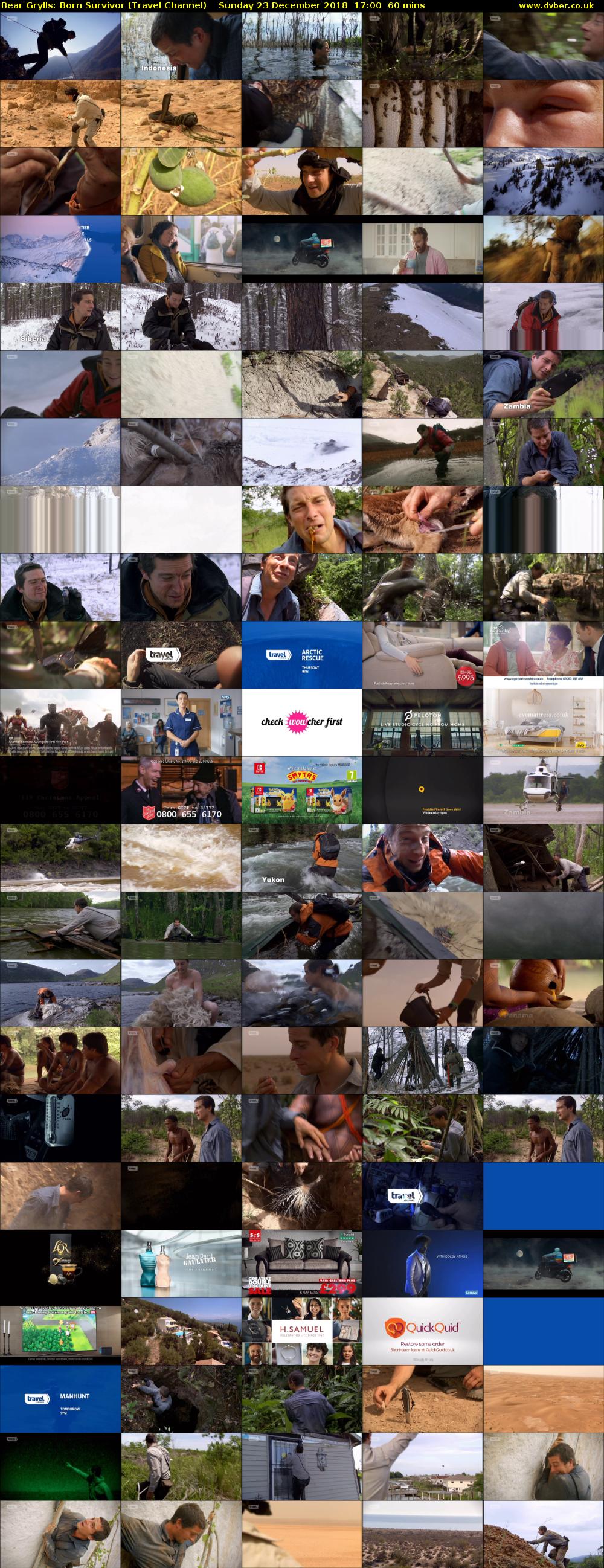 Bear Grylls: Born Survivor (Travel Channel) Sunday 23 December 2018 17:00 - 18:00