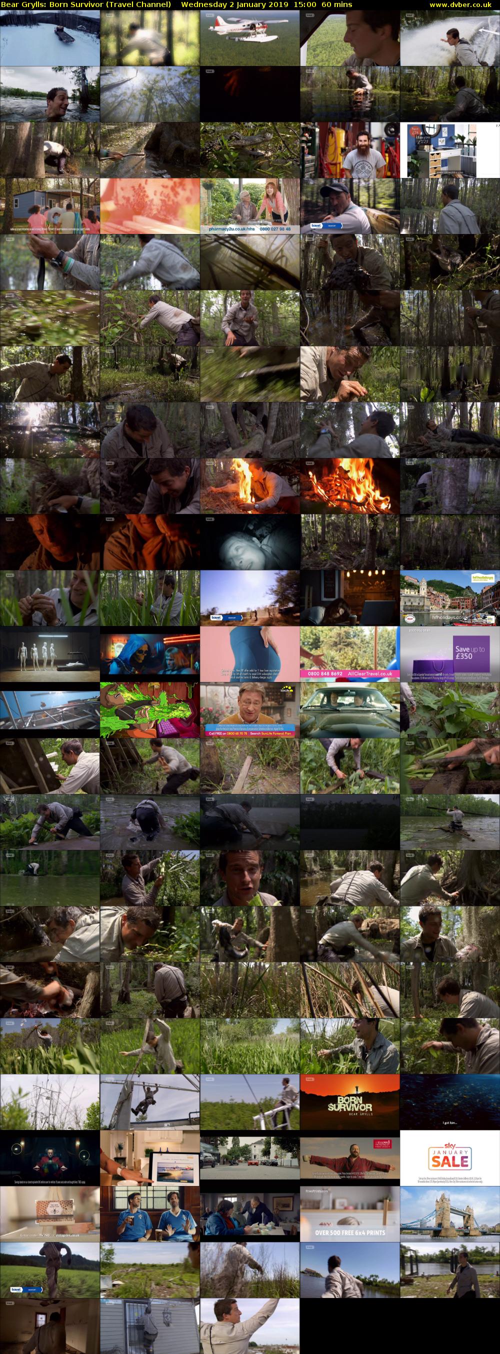 Bear Grylls: Born Survivor (Travel Channel) Wednesday 2 January 2019 15:00 - 16:00