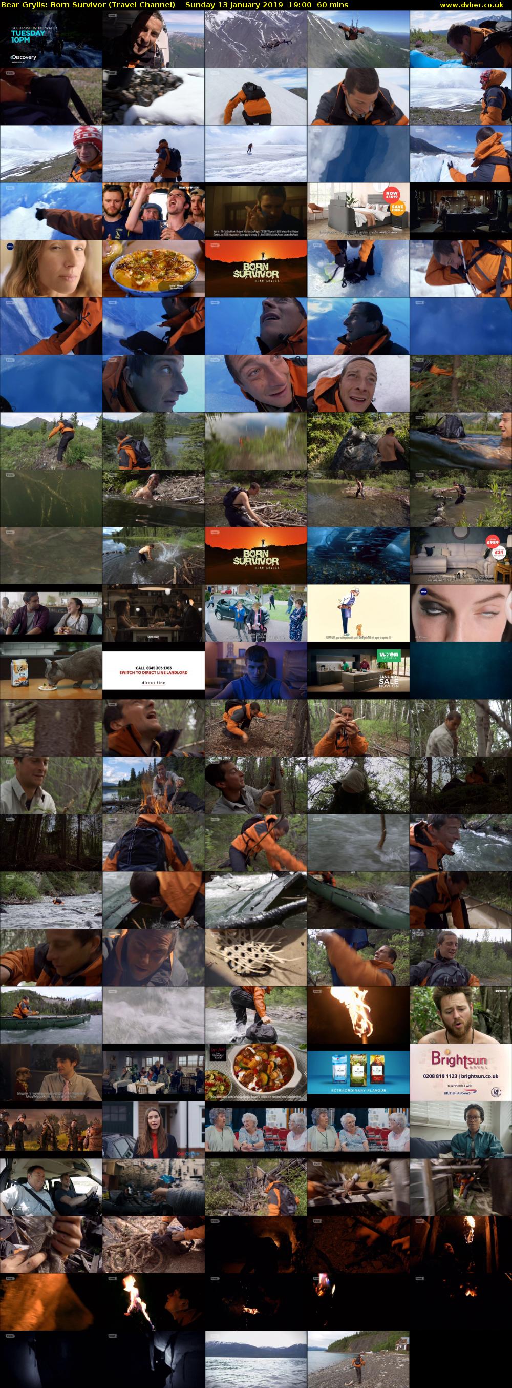 Bear Grylls: Born Survivor (Travel Channel) Sunday 13 January 2019 19:00 - 20:00