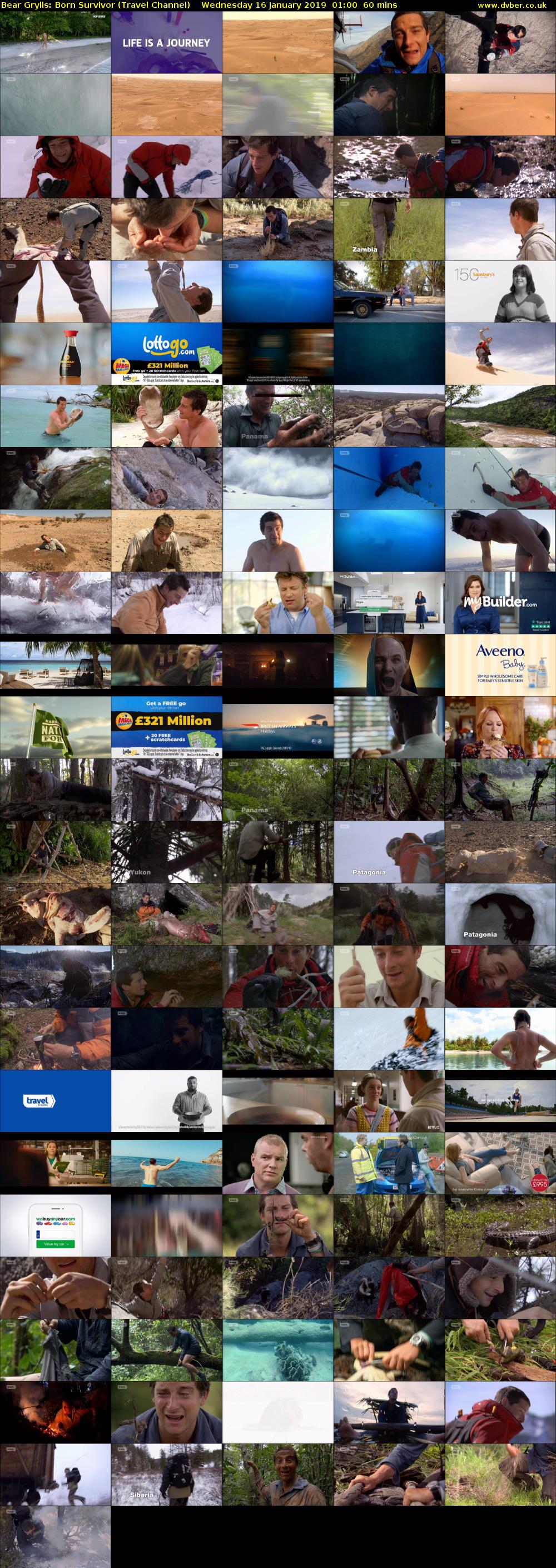 Bear Grylls: Born Survivor (Travel Channel) Wednesday 16 January 2019 01:00 - 02:00