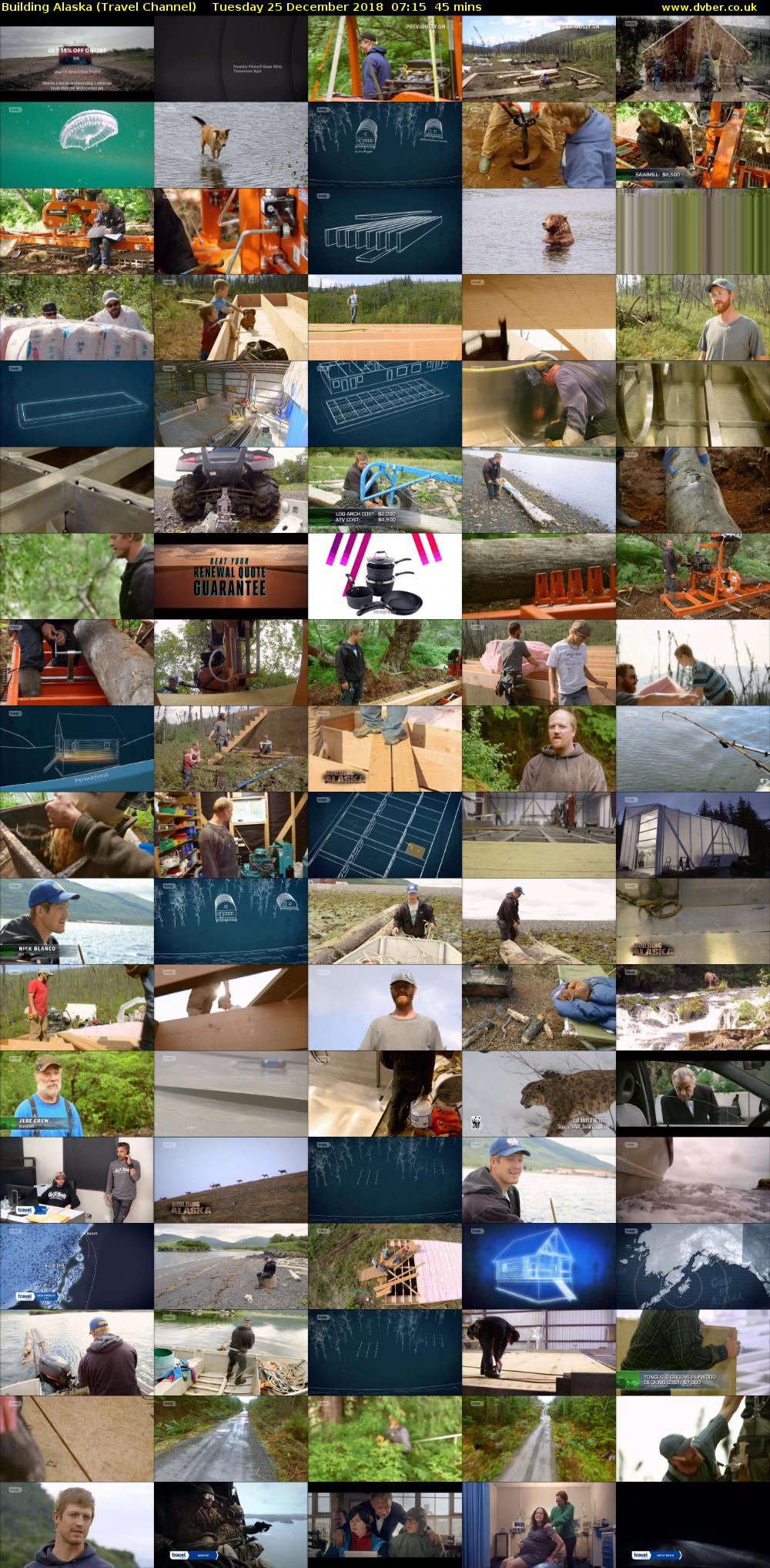 Building Alaska (Travel Channel) Tuesday 25 December 2018 07:15 - 08:00