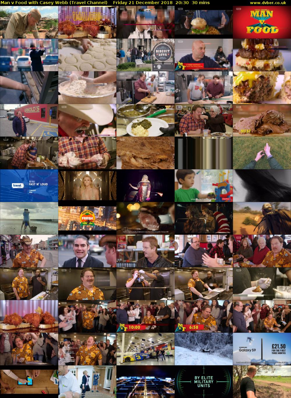 Man v Food with Casey Webb (Travel Channel) Friday 21 December 2018 20:30 - 21:00
