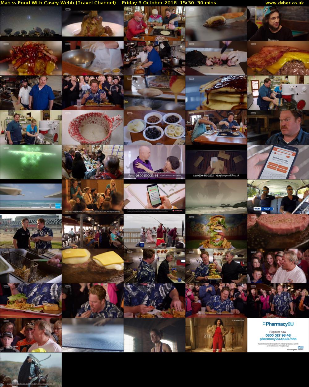 Man v. Food With Casey Webb (Travel Channel) Friday 5 October 2018 15:30 - 16:00