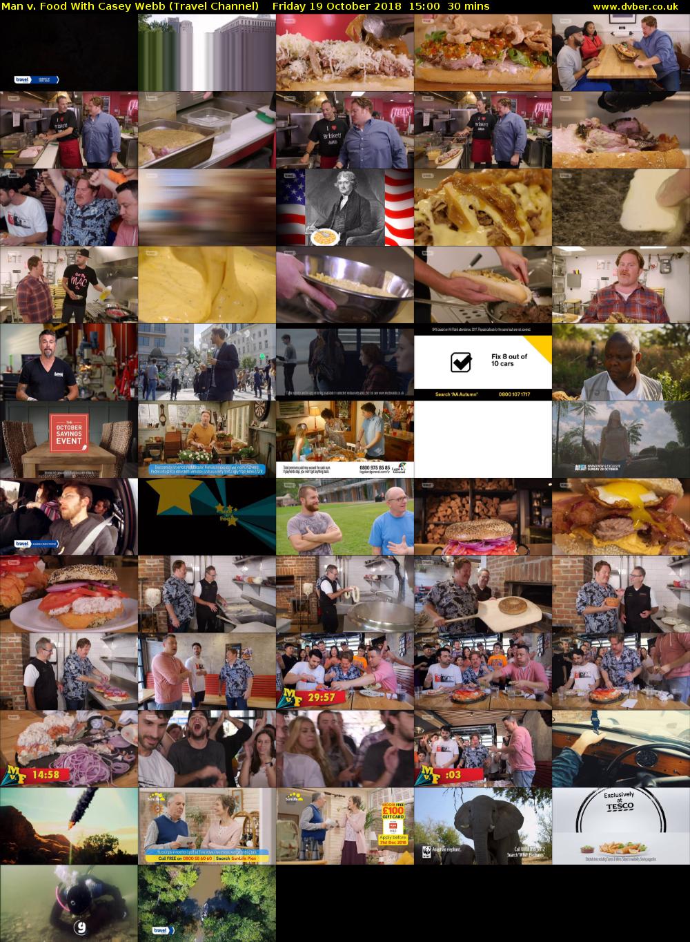 Man v. Food With Casey Webb (Travel Channel) Friday 19 October 2018 15:00 - 15:30