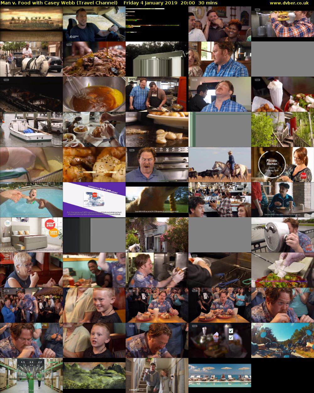 Man v. Food with Casey Webb (Travel Channel) Friday 4 January 2019 20:00 - 20:30