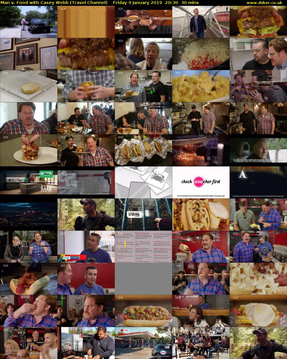 Man v. Food with Casey Webb (Travel Channel) Friday 4 January 2019 20:30 - 21:00
