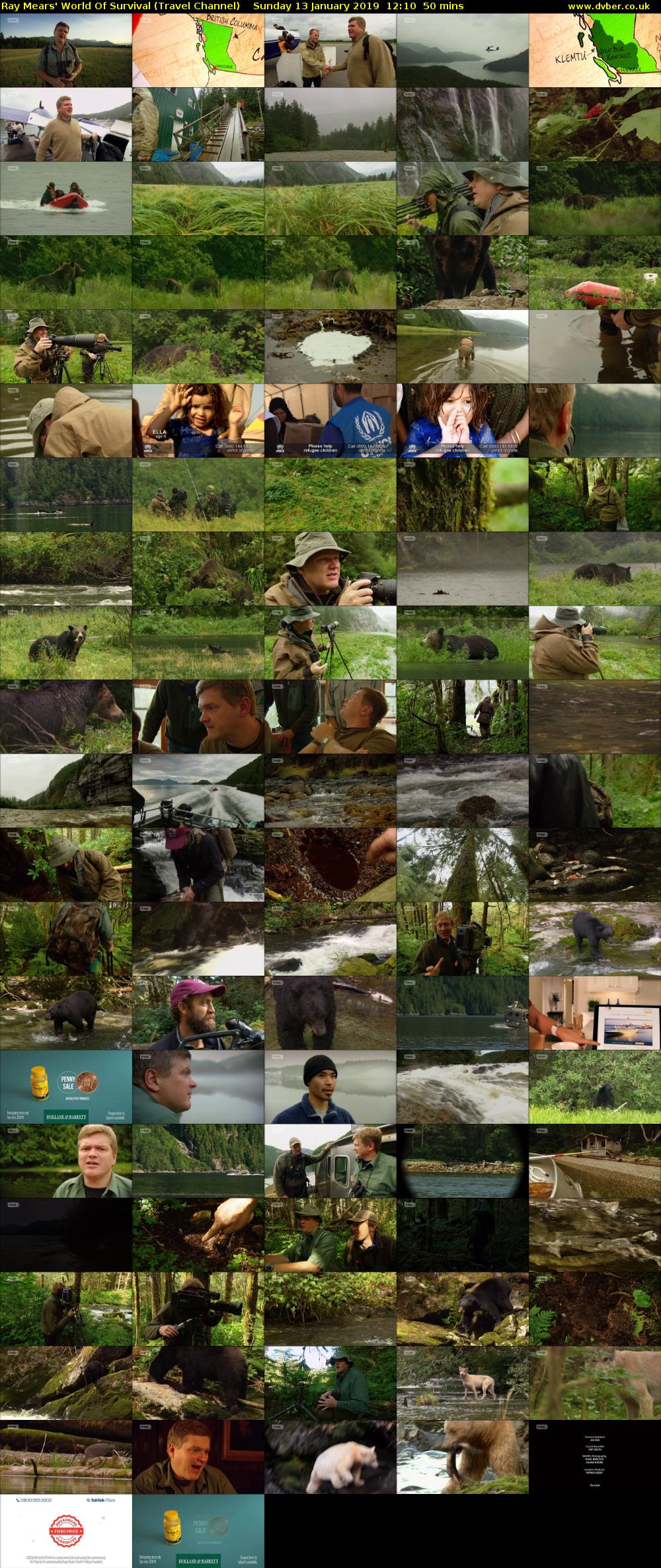 Ray Mears' World Of Survival (Travel Channel) Sunday 13 January 2019 12:10 - 13:00