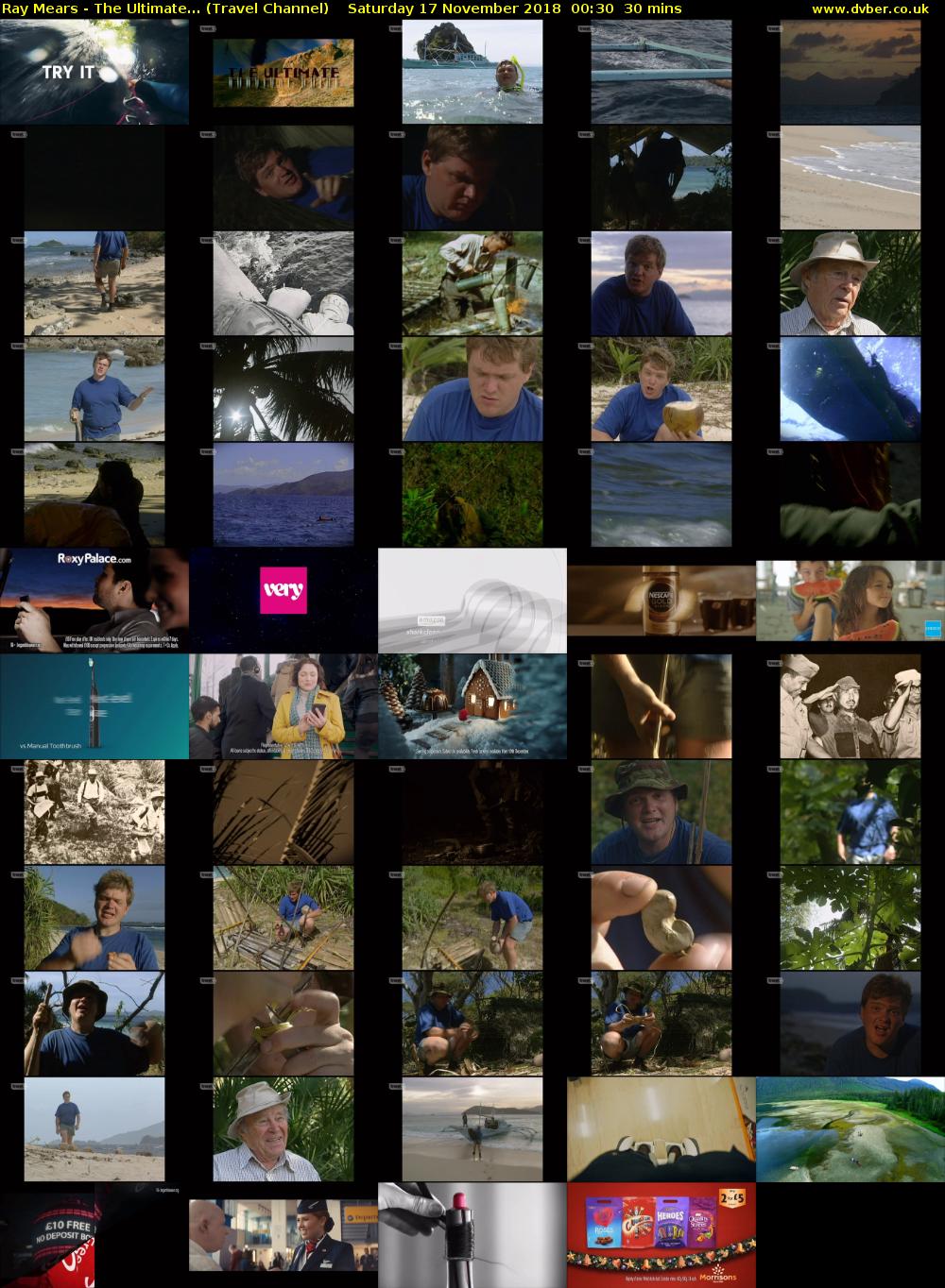 Ray Mears - The Ultimate... (Travel Channel) Saturday 17 November 2018 00:30 - 01:00