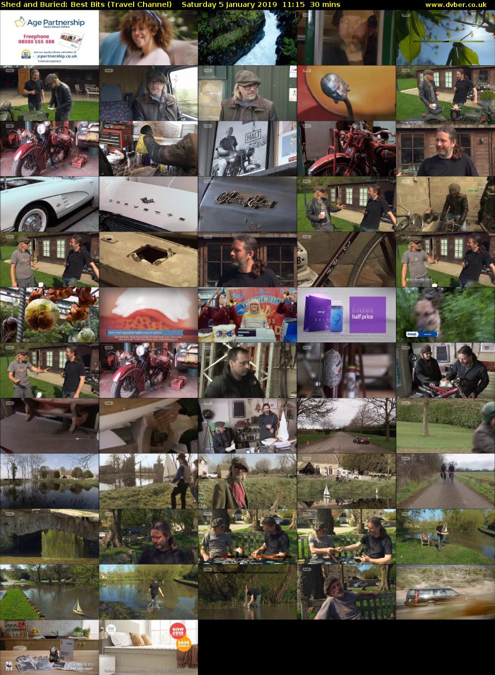 Shed and Buried: Best Bits (Travel Channel) Saturday 5 January 2019 11:15 - 11:45