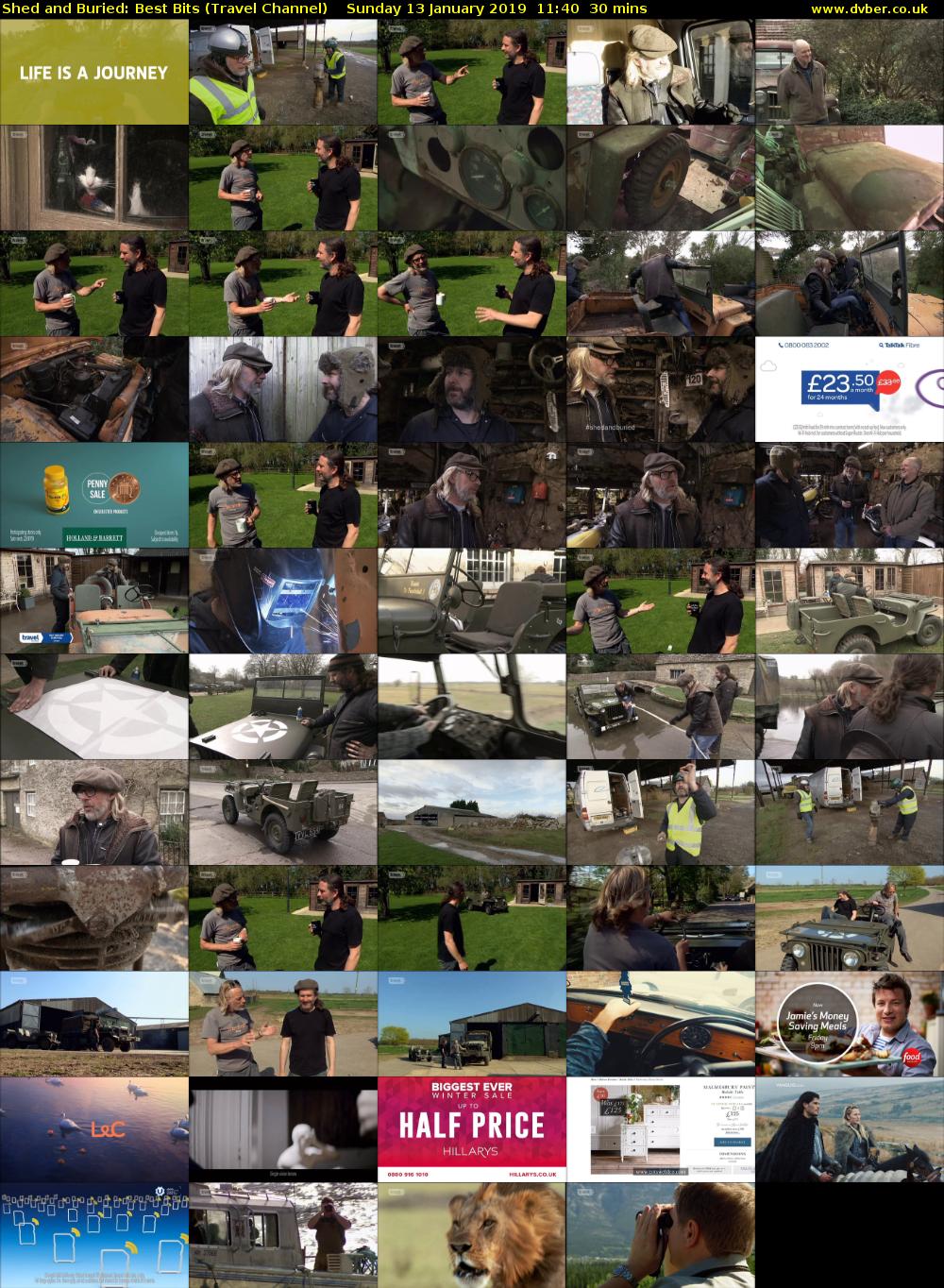 Shed and Buried: Best Bits (Travel Channel) Sunday 13 January 2019 11:40 - 12:10