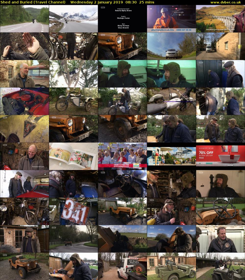 Shed and Buried (Travel Channel) Wednesday 2 January 2019 08:30 - 08:55