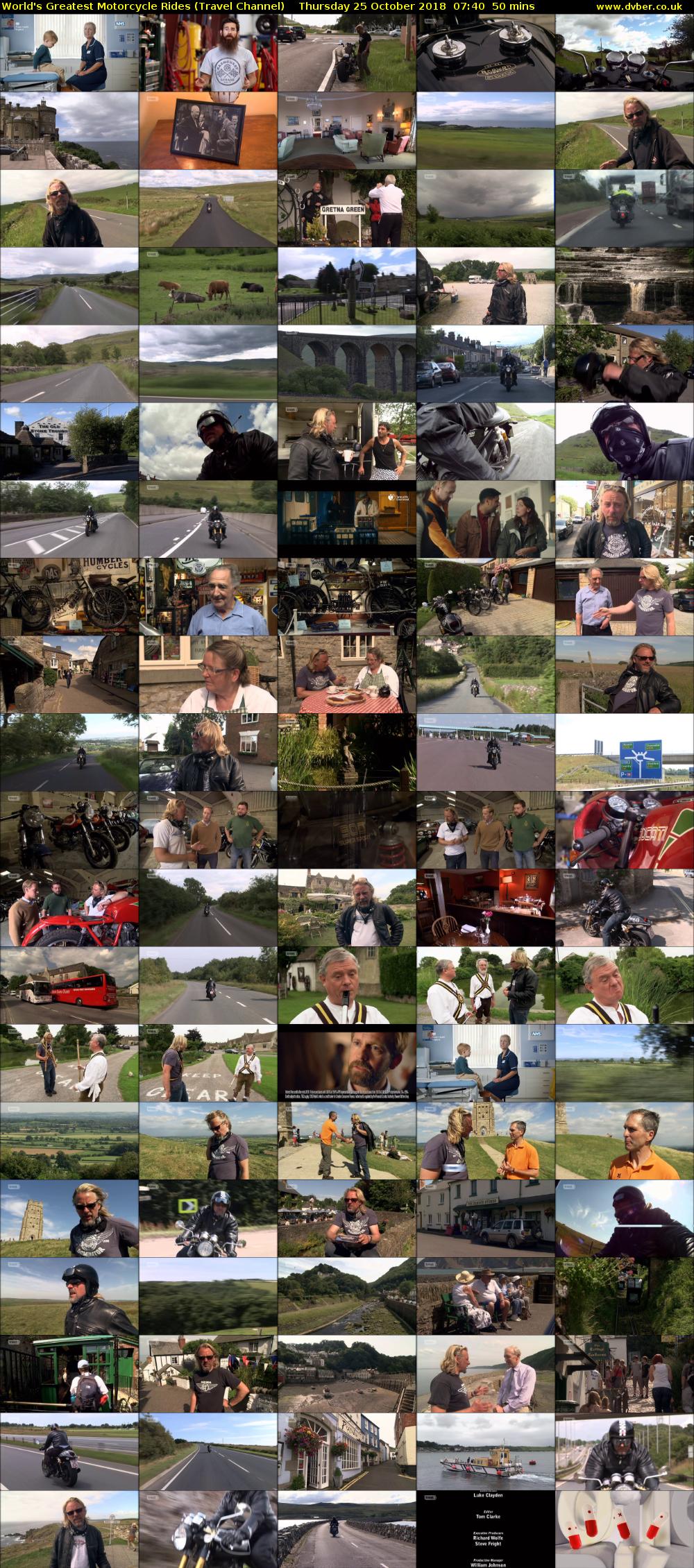 World's Greatest Motorcycle Rides (Travel Channel) Thursday 25 October 2018 07:40 - 08:30