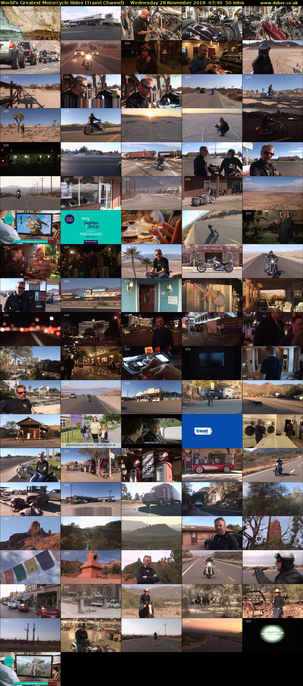 World's Greatest Motorcycle Rides (Travel Channel) Wednesday 28 November 2018 07:40 - 08:30