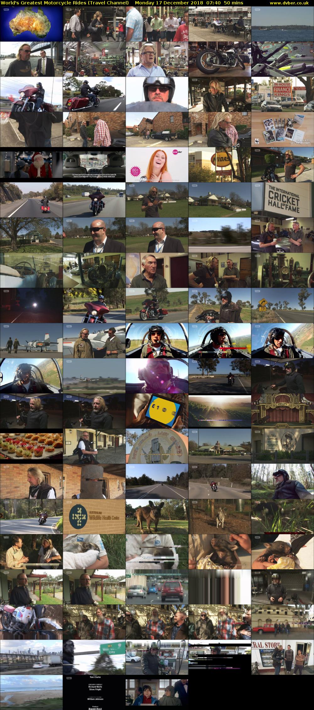 World's Greatest Motorcycle Rides (Travel Channel) Monday 17 December 2018 07:40 - 08:30