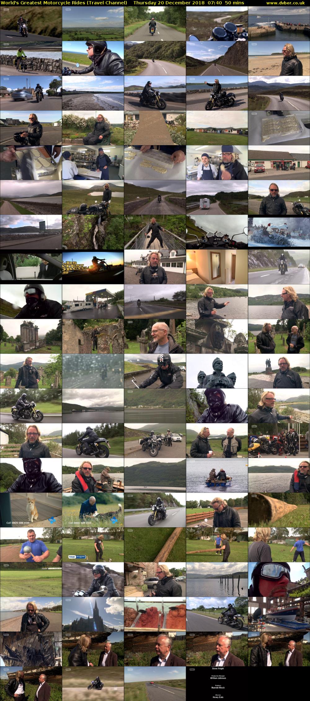 World's Greatest Motorcycle Rides (Travel Channel) Thursday 20 December 2018 07:40 - 08:30