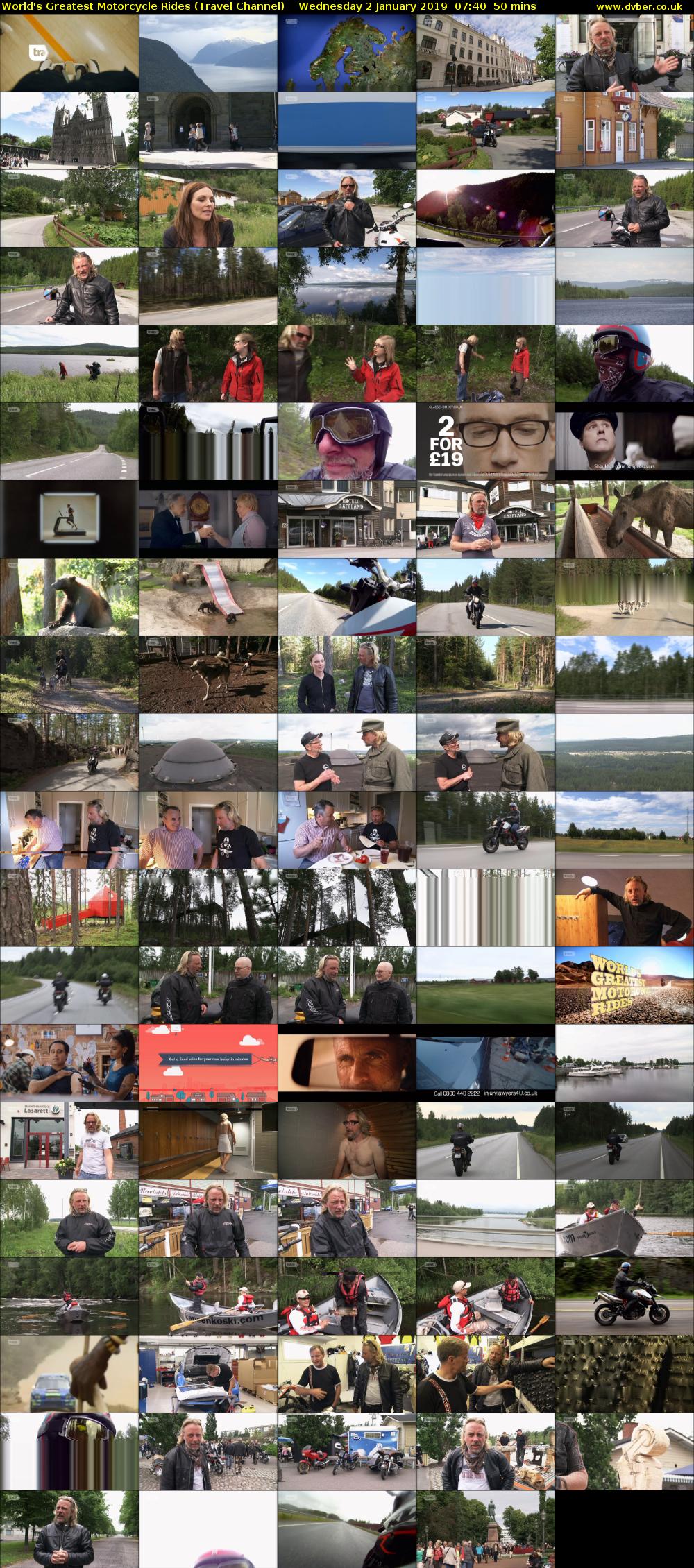 World's Greatest Motorcycle Rides (Travel Channel) Wednesday 2 January 2019 07:40 - 08:30