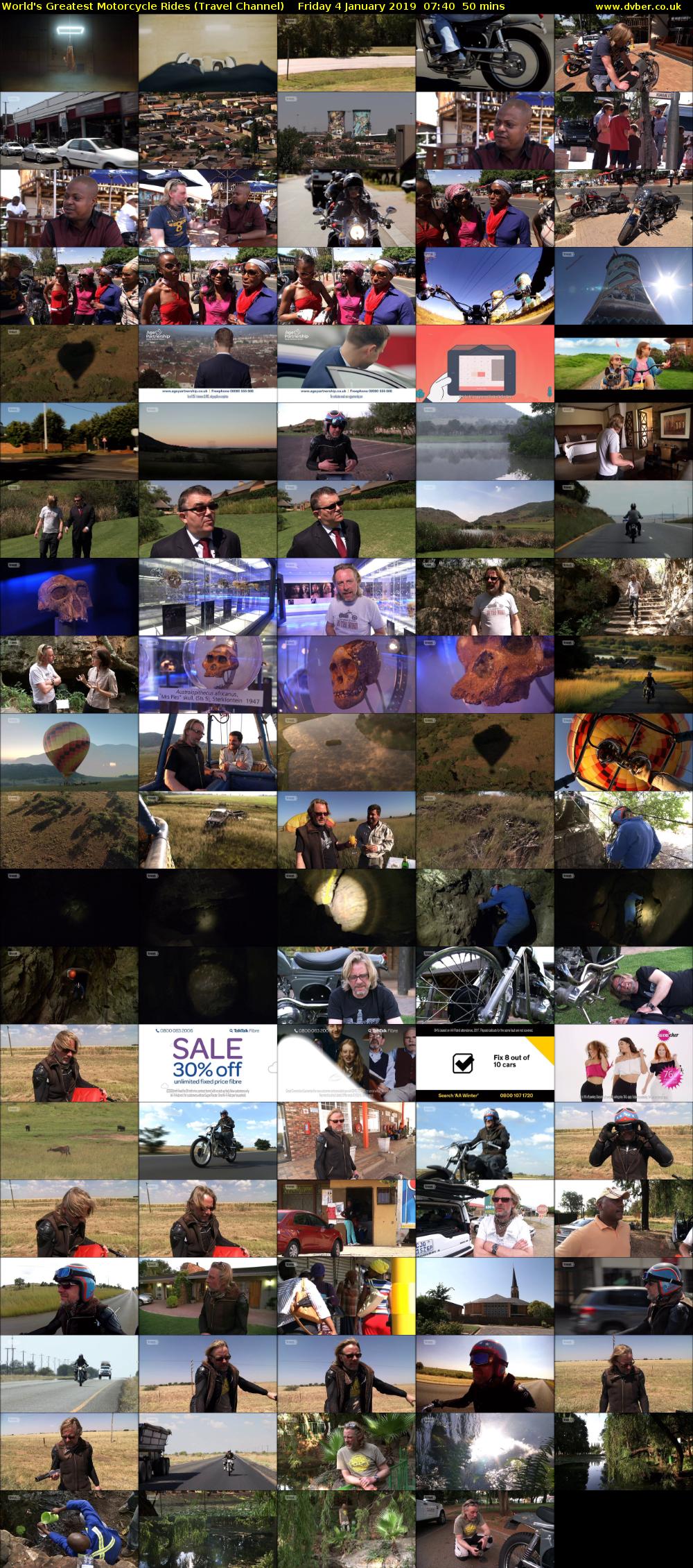 World's Greatest Motorcycle Rides (Travel Channel) Friday 4 January 2019 07:40 - 08:30