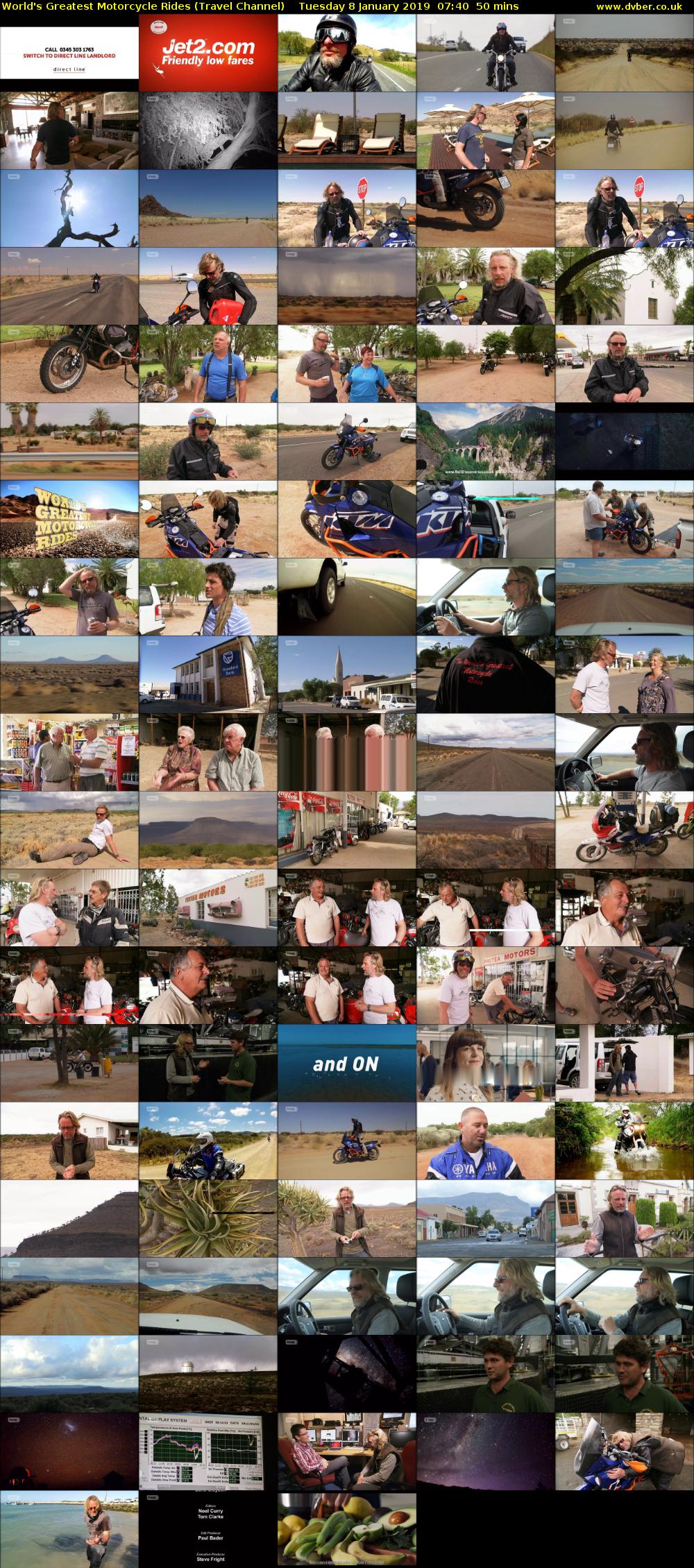 World's Greatest Motorcycle Rides (Travel Channel) Tuesday 8 January 2019 07:40 - 08:30