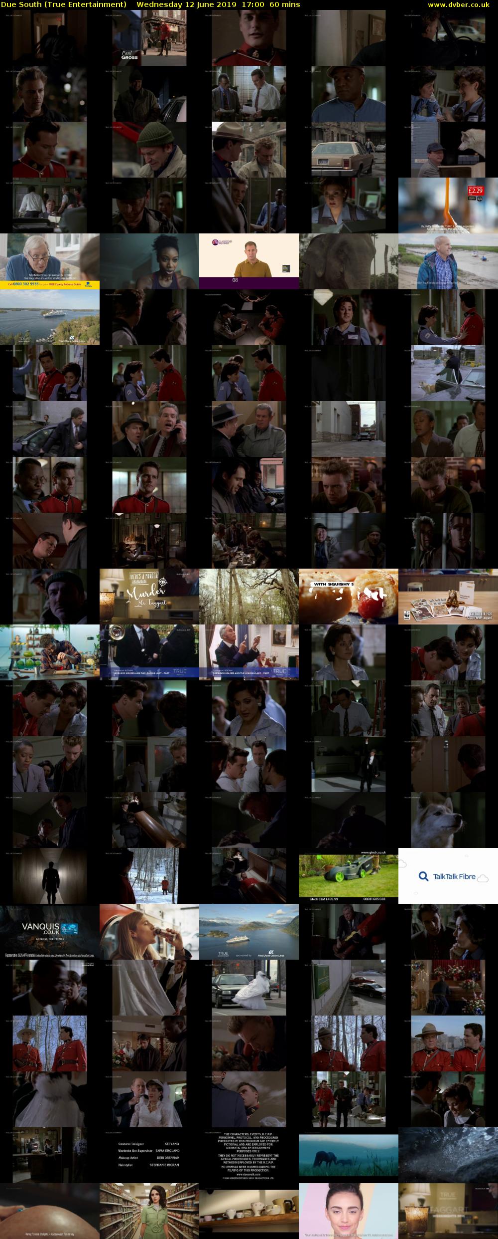 Due South (True Entertainment) Wednesday 12 June 2019 17:00 - 18:00