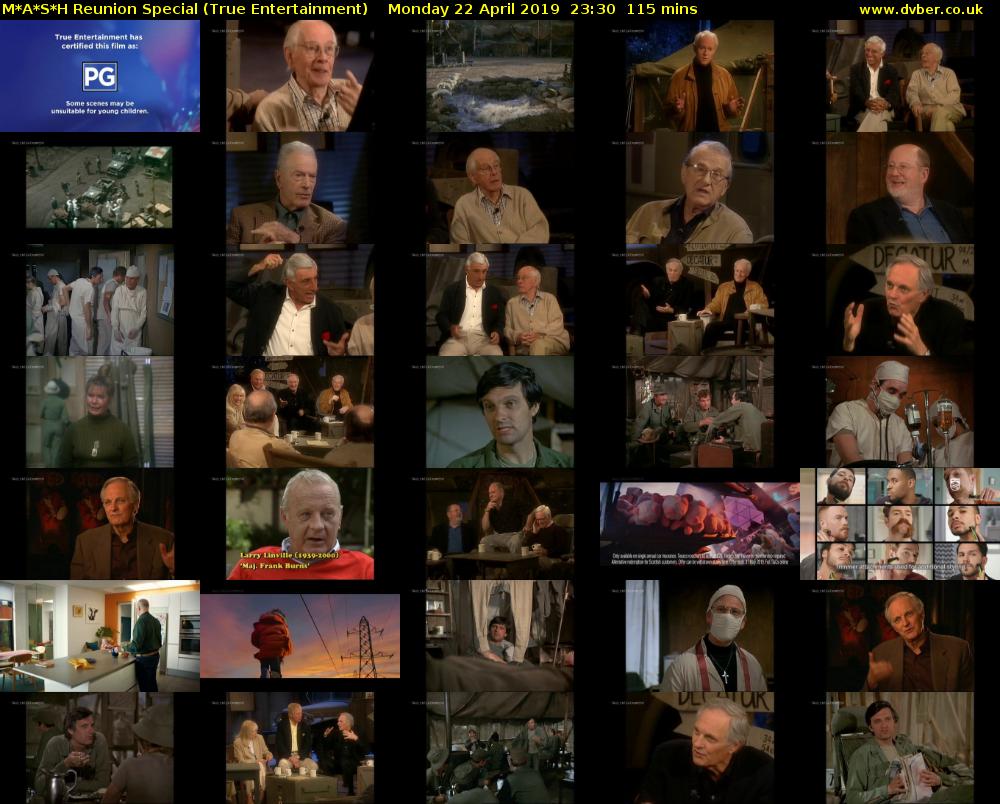 M*A*S*H Reunion Special (True Entertainment) Monday 22 April 2019 23:30 - 01:25