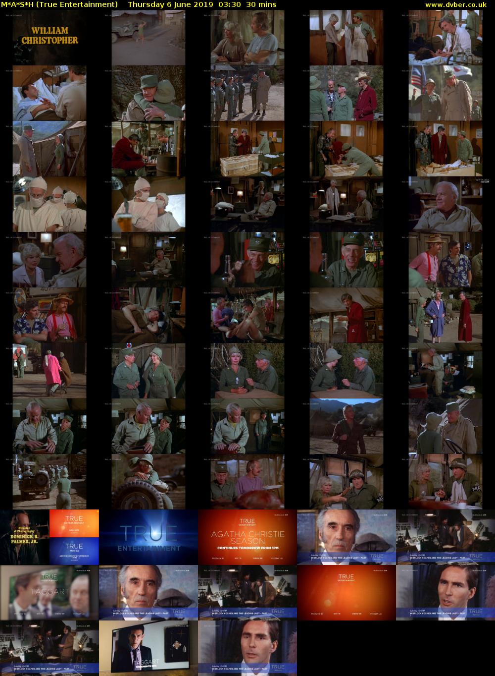 M*A*S*H (True Entertainment) Thursday 6 June 2019 03:30 - 04:00