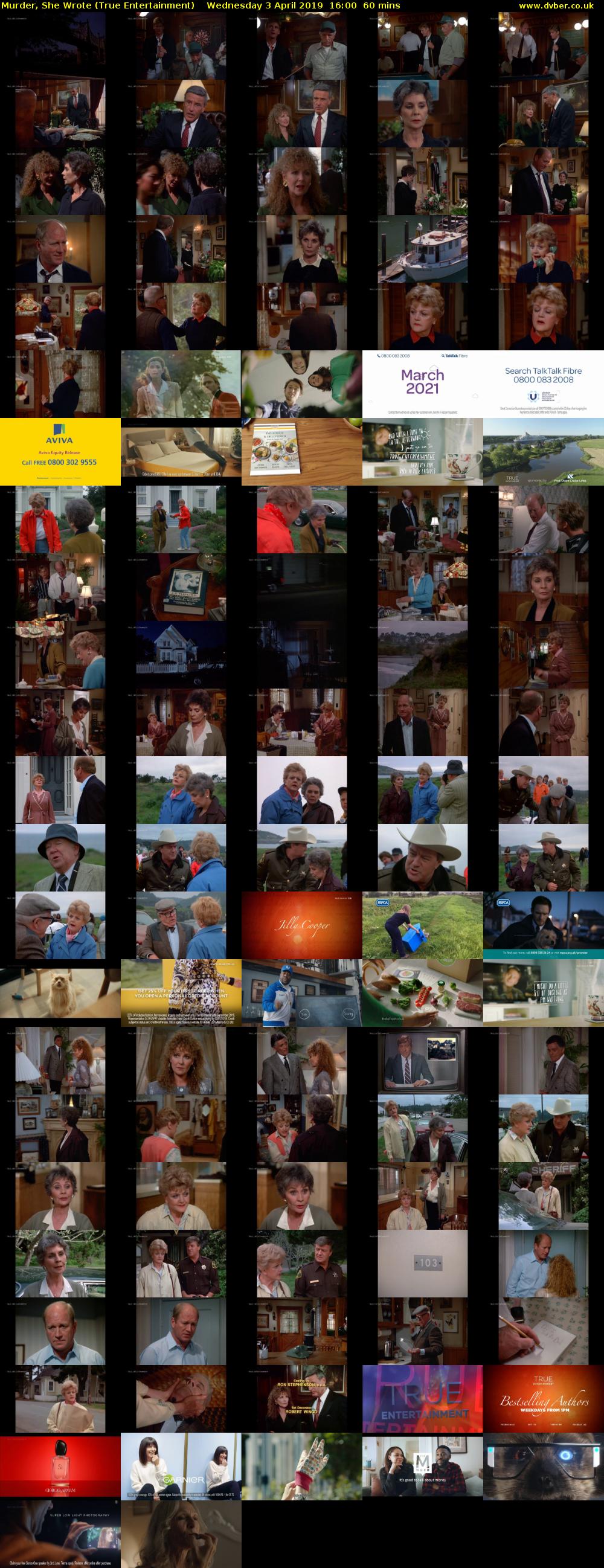 Murder, She Wrote (True Entertainment) Wednesday 3 April 2019 16:00 - 17:00