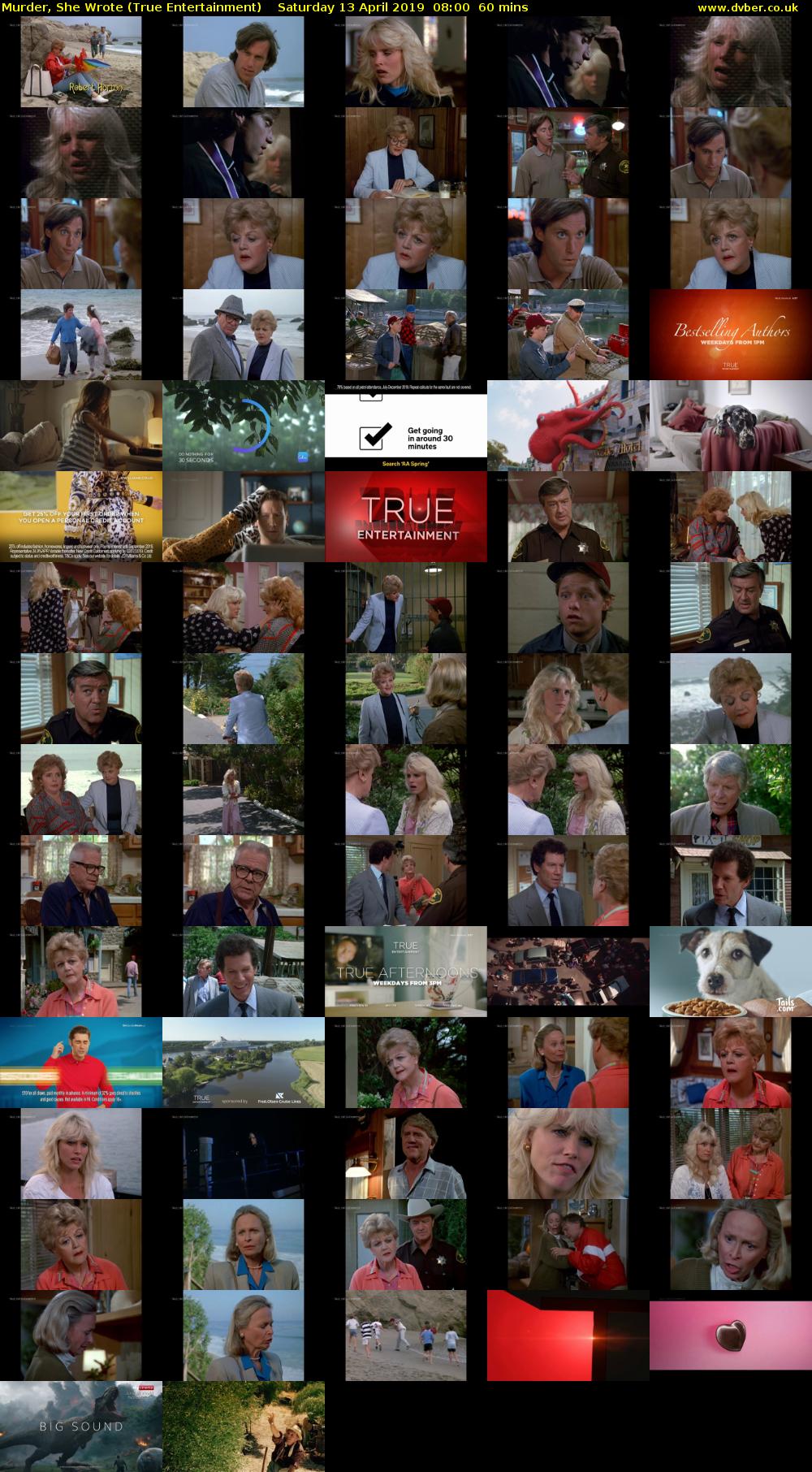 Murder, She Wrote (True Entertainment) Saturday 13 April 2019 08:00 - 09:00