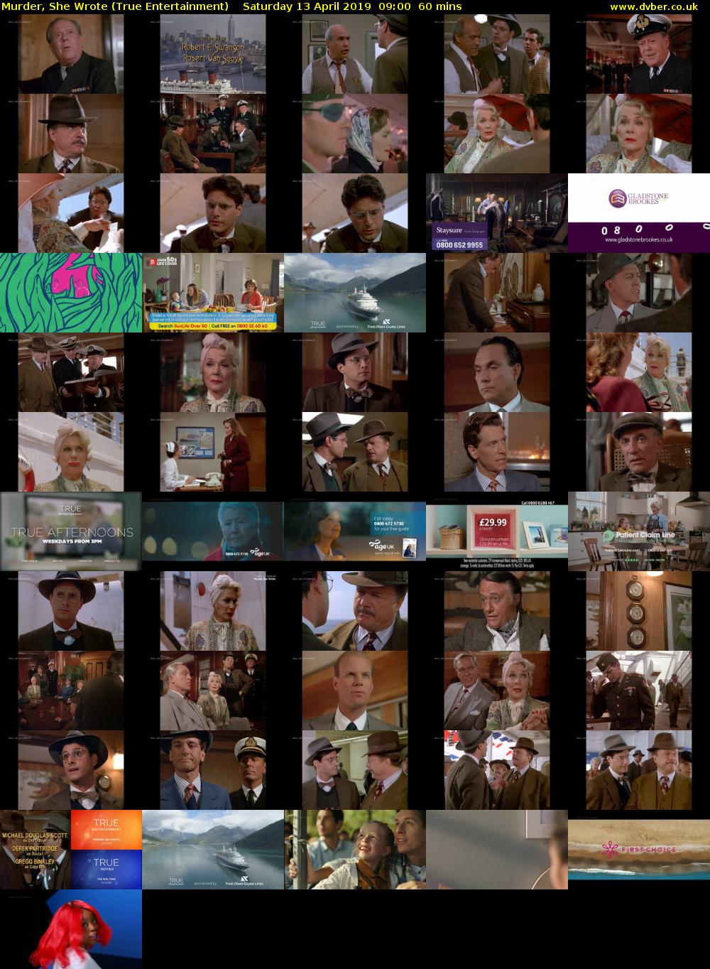 Murder, She Wrote (True Entertainment) Saturday 13 April 2019 09:00 - 10:00